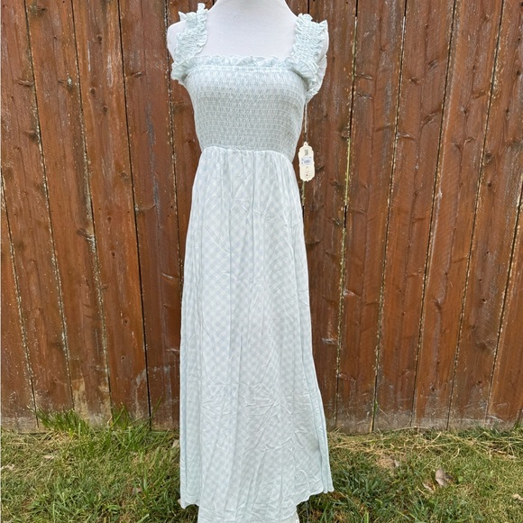 Altar'd State Light Blue Smocked Dress - Picture 1 of 10